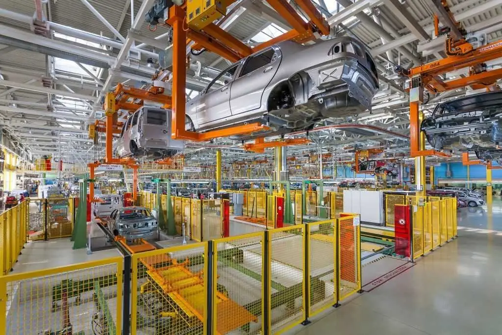 Linia produkcyjna w zakładzie przemysłowym
